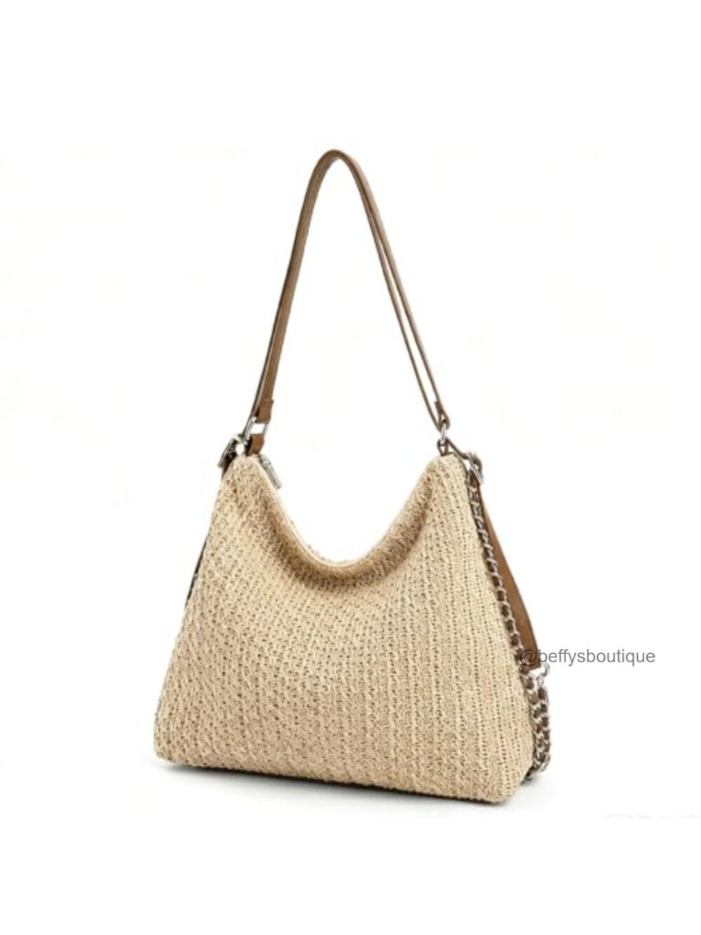 Woven Hobo Shoulder Bag Convertible Backpack Adjustable Strap Slouchy Purse